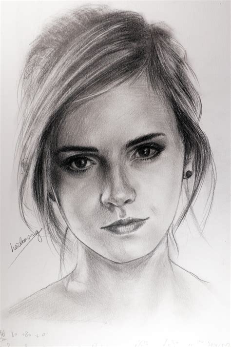 emma watson pencil drawing